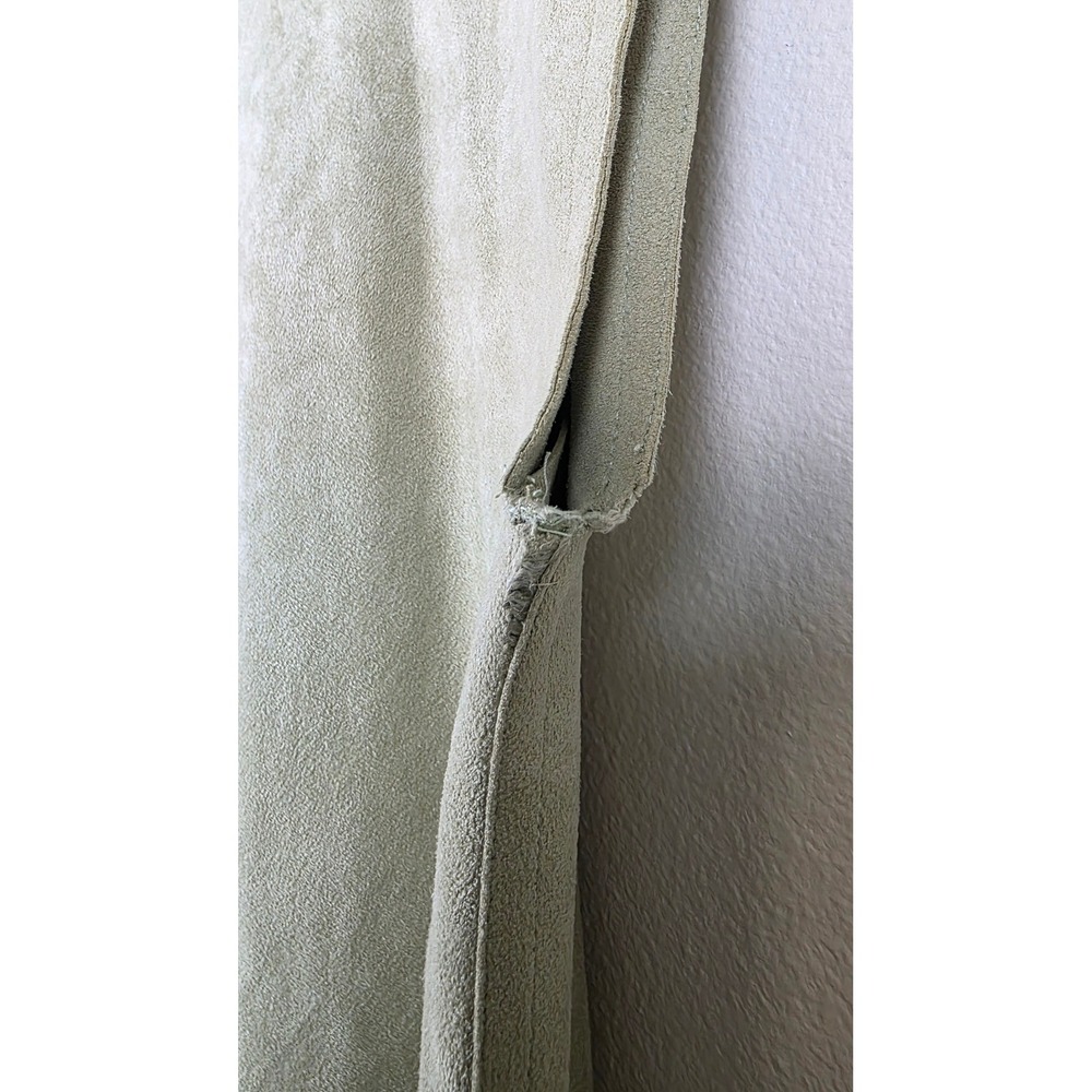 Blassport Midi Dress Womens 14 Sage Green Ultra Suede Button Front Matching Belt - Picture 8 of 16